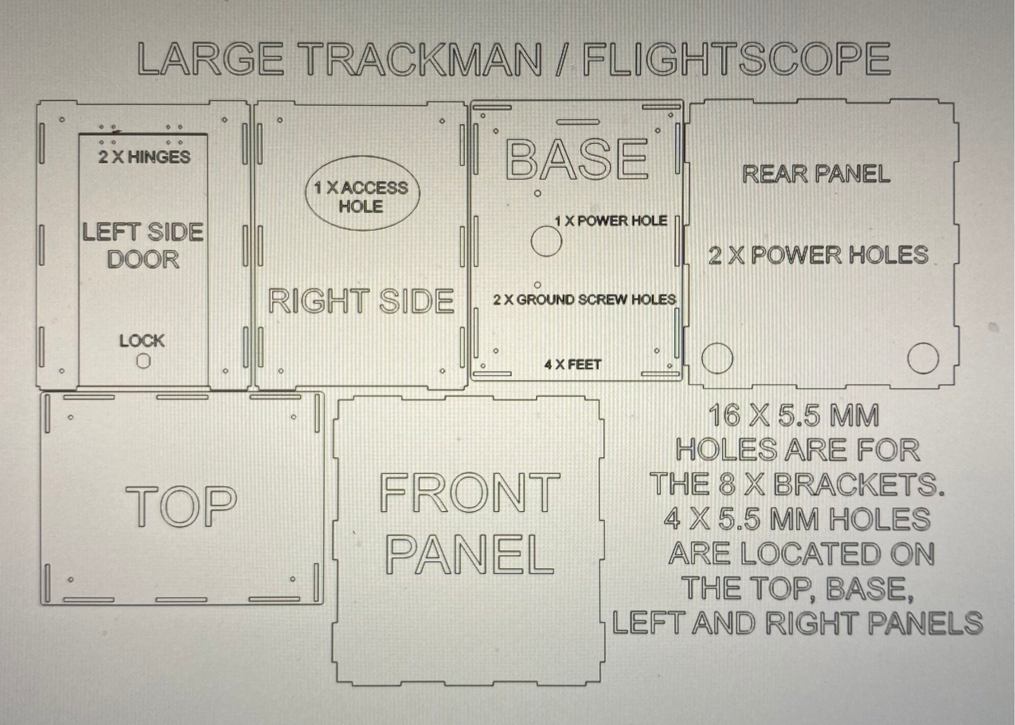 Large Pro Lockable Protective Casing Suitable for Flightscope/Trackman